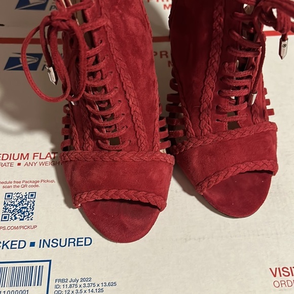 AVEC LES FILLES JOYCE BOOTIE cherry pink size 10M - Picture 6 of 10